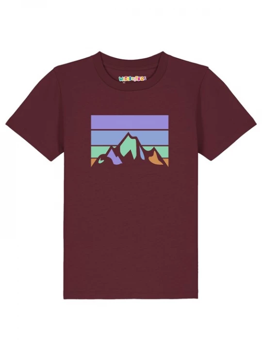 Foto van product watabout.kids Shirt 'Landscape' turquoise / karamel / lavendel / merlot