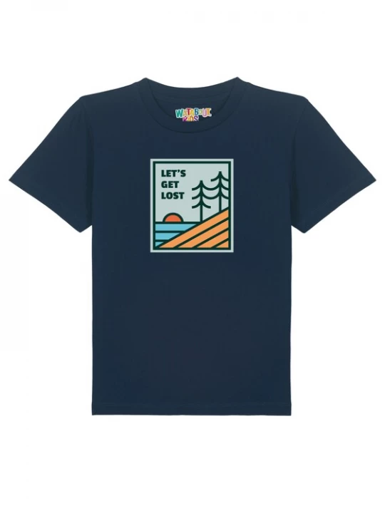Foto van product watabout.kids Shirt 'Let's Get Lost' navy / lichtblauw / donkergroen / oranje