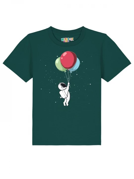 Foto van product watabout.kids Shirt 'Little Balloon Astronaut' donkergroen / gemengde kleuren