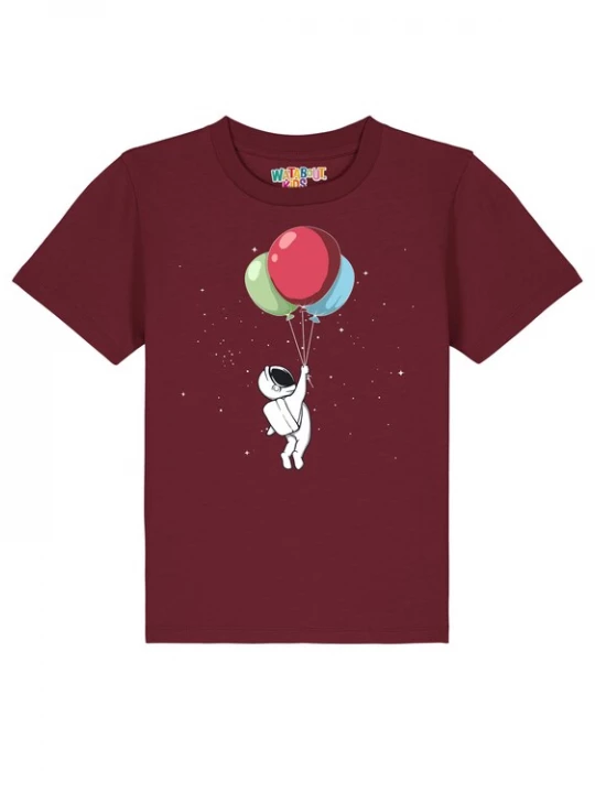 Foto van product watabout.kids Shirt 'Little Balloon Astronaut' groen / rood / bordeaux / wit