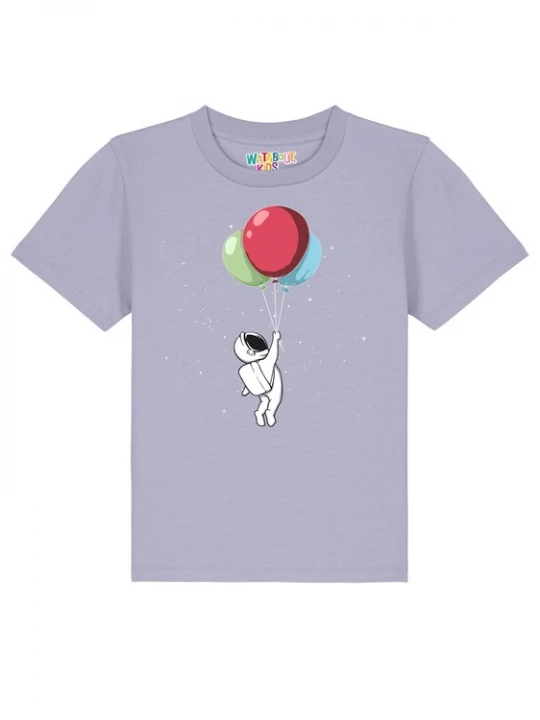 Foto van product watabout.kids Shirt 'Little Balloon Astronaut' sering / magenta / zwart / wit