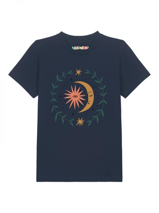 Foto van product watabout.kids Shirt 'Love and flex' navy / donkergroen / donkeroranje