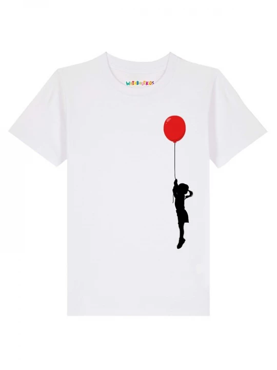 Foto van product watabout.kids Shirt 'Mädchen mit Luftballon' rood / zwart / wit