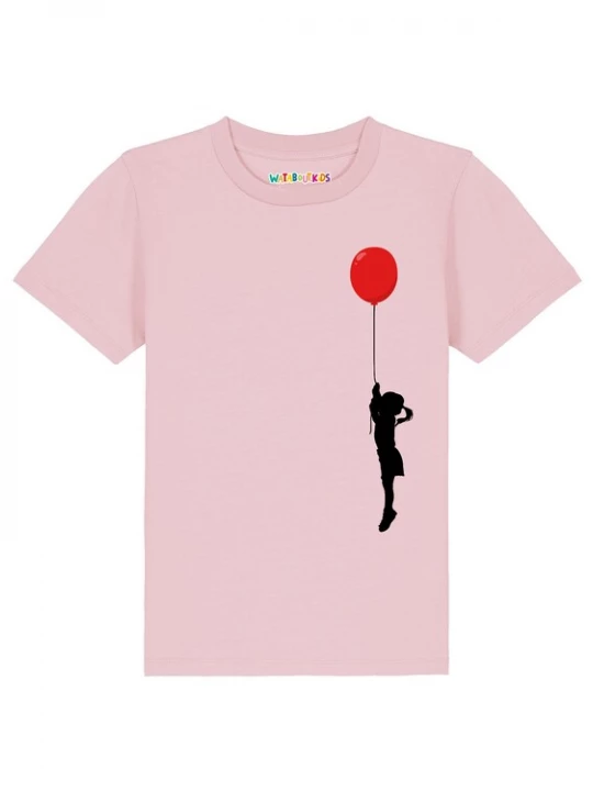 Foto van product watabout.kids Shirt 'Mädchen mit Luftballon' rosa / rood / zwart