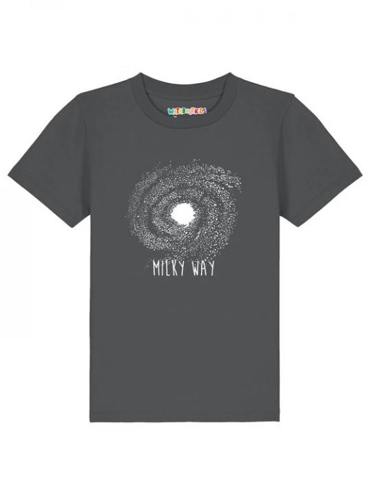 Foto van product watabout.kids Shirt 'Milky way' antraciet / wit