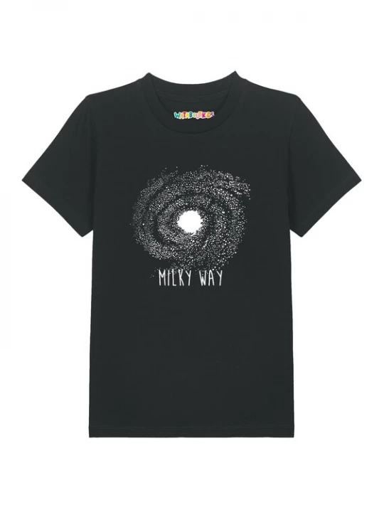 Foto van product watabout.kids Shirt 'Milky way' zwart / wit