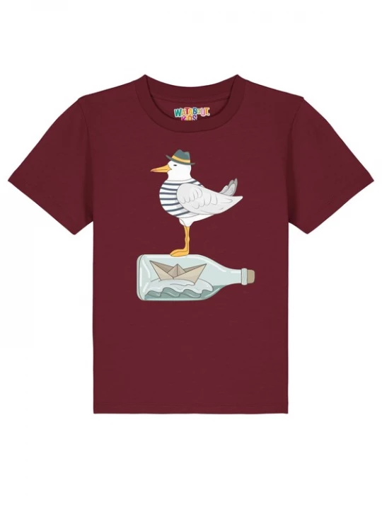 Foto van product watabout.kids Shirt 'Möwe mit Hut' gemengde kleuren / bordeaux