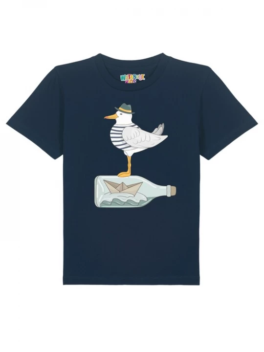 Foto van product watabout.kids Shirt 'Möwe mit Hut' navy / gemengde kleuren