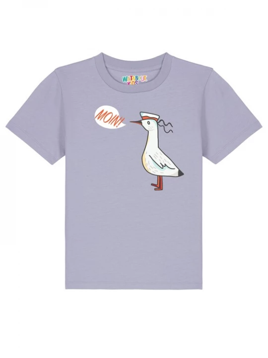 Foto van product watabout.kids Shirt 'Moin Seagull' sering / rood / zwart / wit