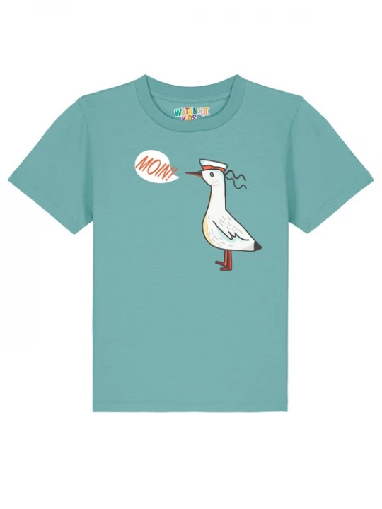 Foto van product watabout.kids Shirt 'Moin Seagull' turquoise