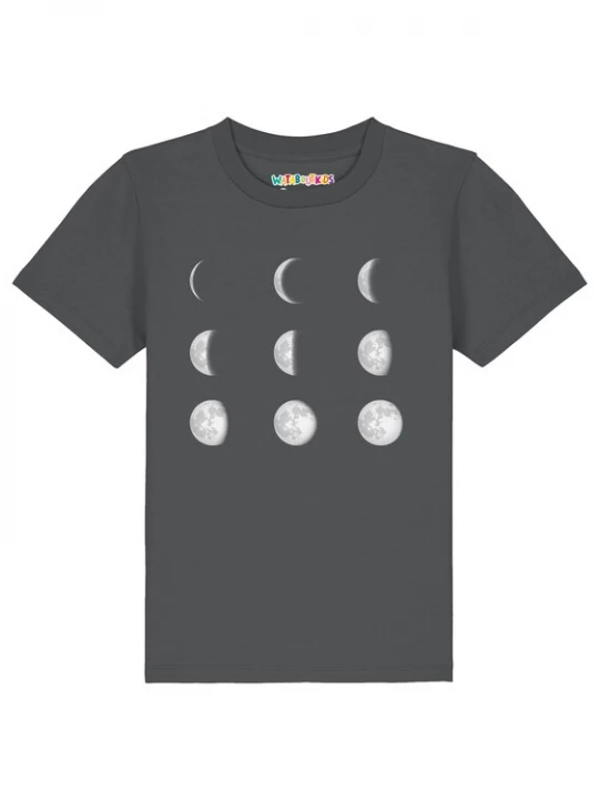 Foto van product watabout.kids Shirt 'Moonphases' grijs / antraciet