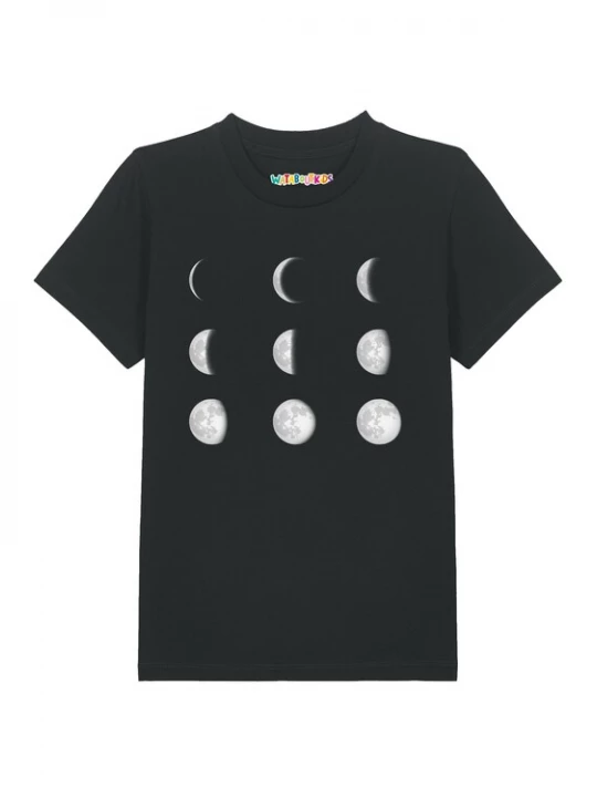 Foto van product watabout.kids Shirt 'Moonphases' grijs / zwart