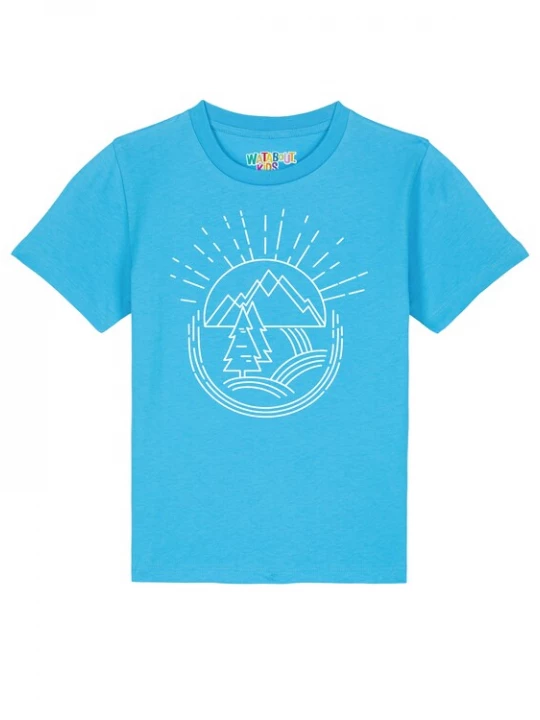 Foto van product watabout.kids Shirt 'Natur ist Schön' aqua / wit