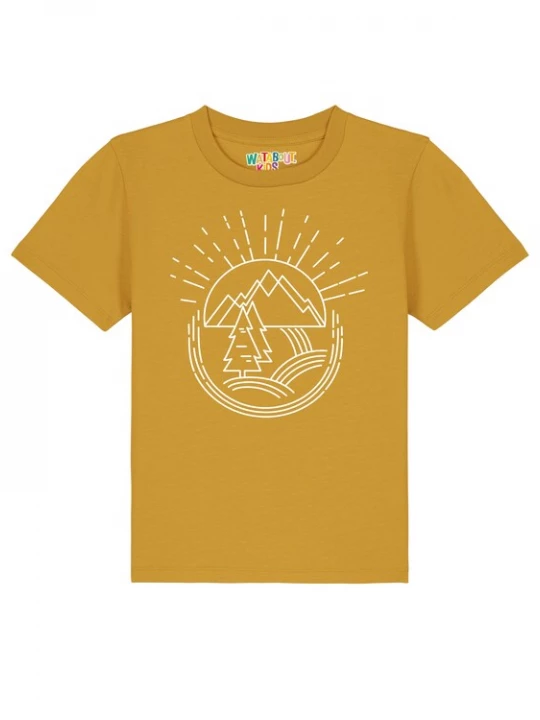 Foto van product watabout.kids Shirt 'Natur ist Schön' oker / wit