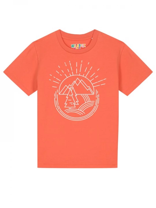 Foto van product watabout.kids Shirt 'Natur ist Schön' oranje / wit