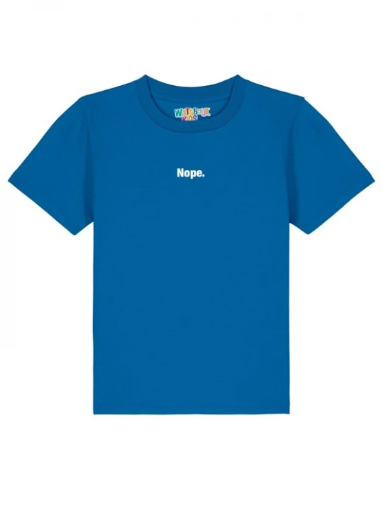 Foto van product watabout.kids Shirt 'Nope' royal blue / koningsblauw / wit