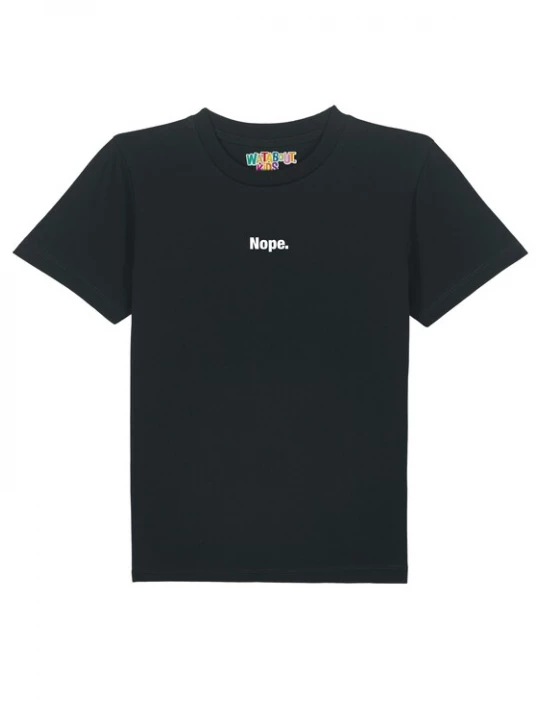 Foto van product watabout.kids Shirt 'Nope' zwart / wit