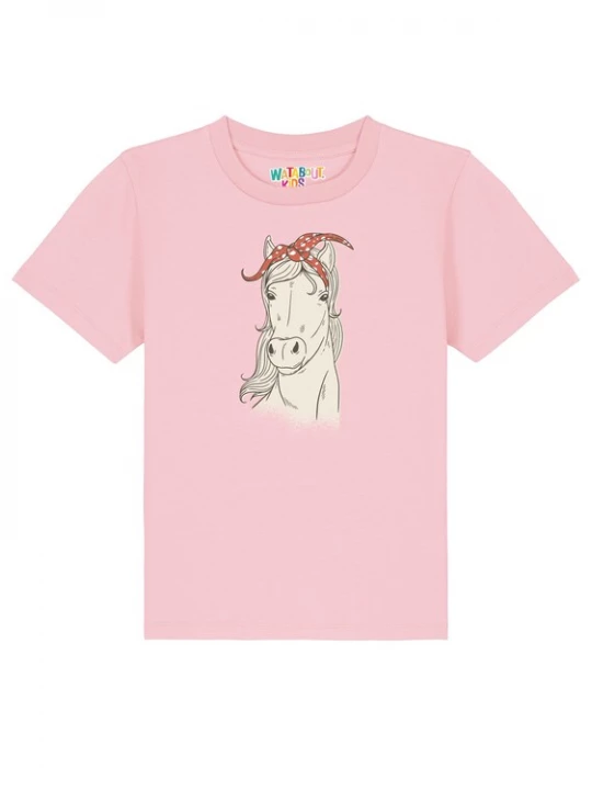 Foto van product watabout.kids Shirt 'Pferd' lichtgrijs / rosa