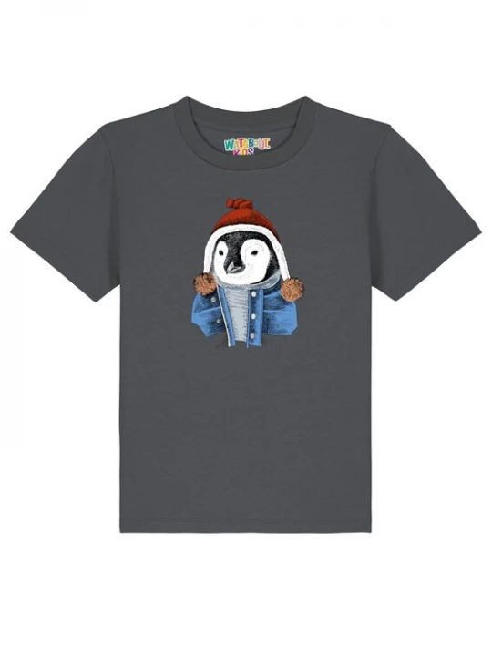 Foto van product watabout.kids Shirt 'Pinguin' antraciet / gemengde kleuren