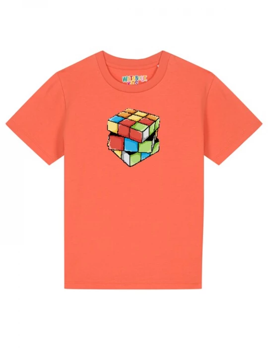 Foto van product watabout.kids Shirt 'Pixel' gemengde kleuren / oranje