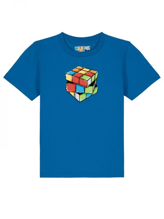 Foto van product watabout.kids Shirt 'Pixel Zauberwürfel' royal blue / koningsblauw
