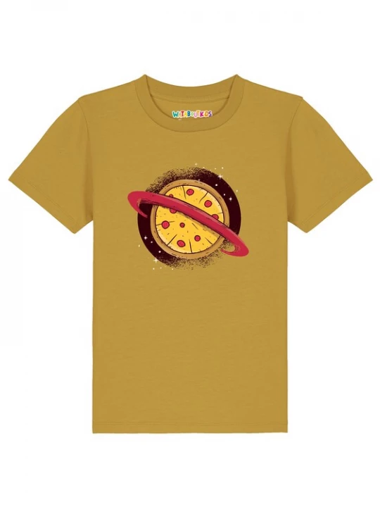 Foto van product watabout.kids Shirt 'Pizza Planet' bruin / oker / geel / rood