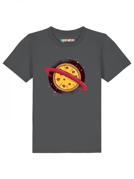 Foto van product watabout.kids Shirt 'Pizza Planet' donkergeel / antraciet / aubergine / rood