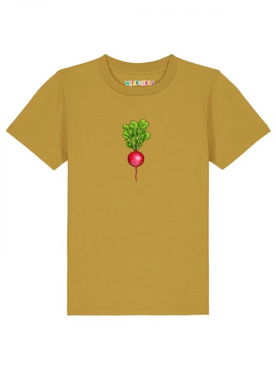 Foto van product watabout.kids Shirt 'Radieschen' oker / groen / rood