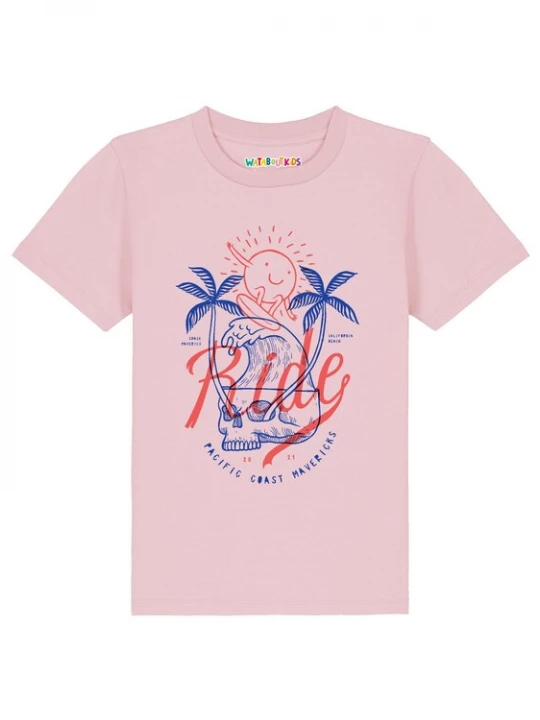 Foto van product watabout.kids Shirt 'Ride the waves' blauw / rosa / rood