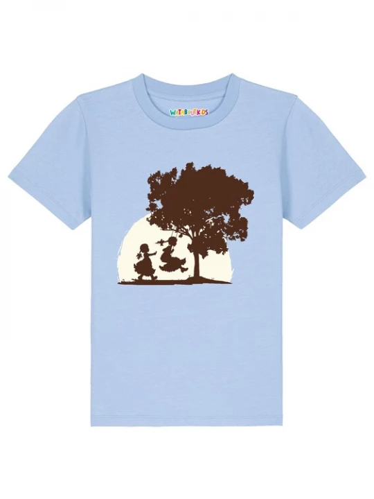 Foto van product watabout.kids Shirt 'Schaukeln' ivoor / lichtblauw / bruin