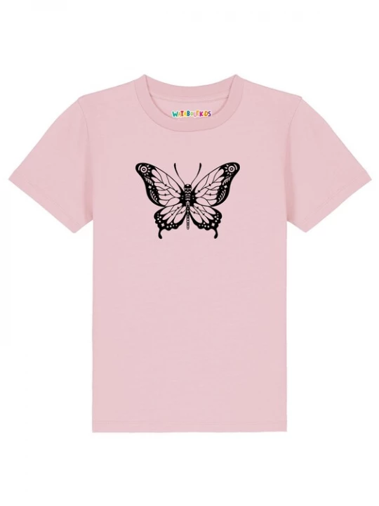 Foto van product watabout.kids Shirt 'Schmetterling' rosa / zwart