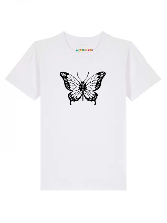 Foto van product watabout.kids Shirt 'Schmetterling' zwart / wit