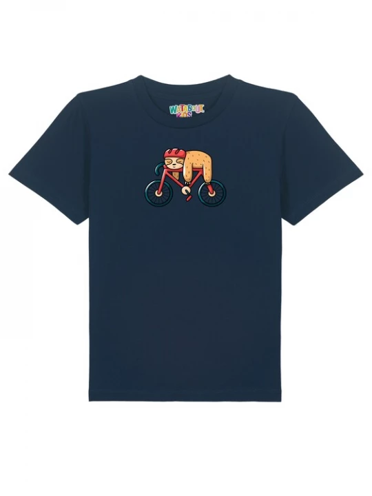 Foto van product watabout.kids Shirt 'Sloth' navy / pasteloranje / lichtoranje / grenadine
