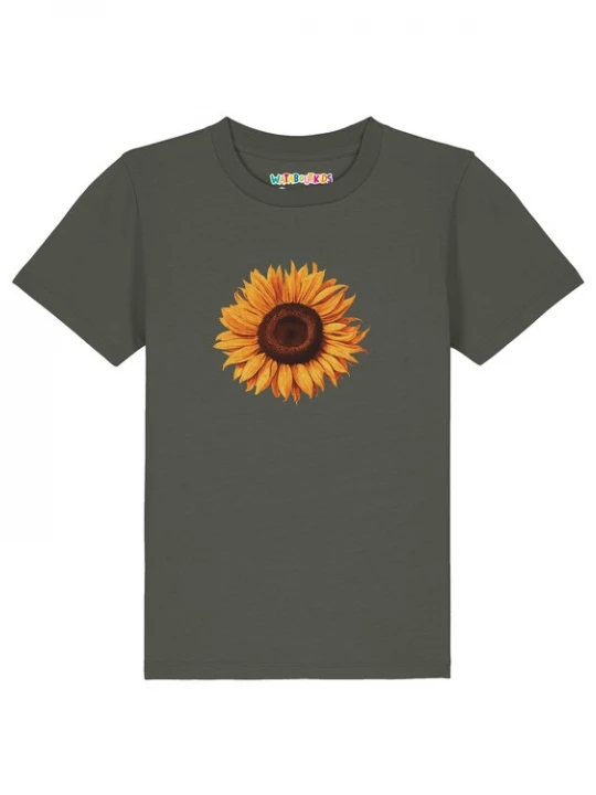 Foto van product watabout.kids Shirt 'Sonnenblume' bruin / olijfgroen / oranje / donkeroranje