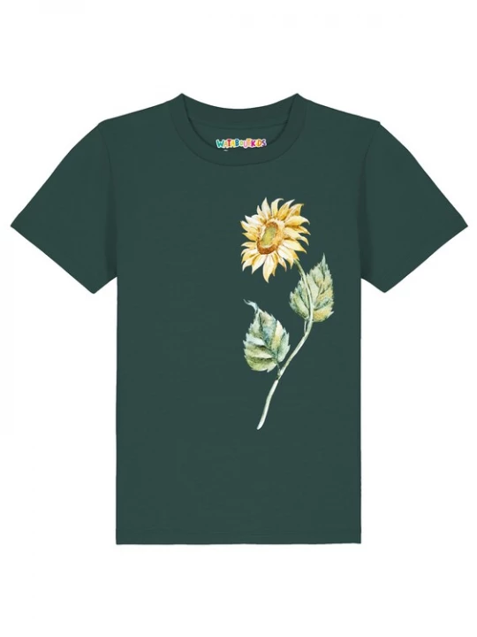 Foto van product watabout.kids Shirt 'Sonnenblume' geel / groen / donkergroen