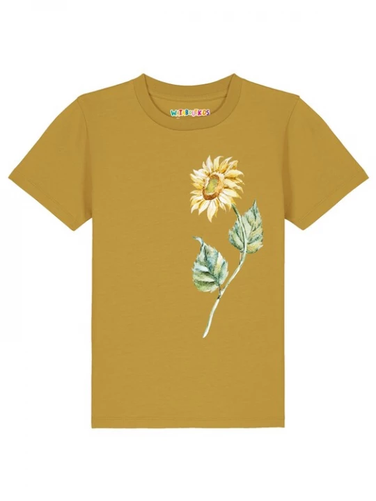 Foto van product watabout.kids Shirt 'Sonnenblume' oker / geel / groen