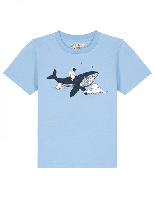 Foto van product watabout.kids Shirt 'Spacewhale' marine / lichtblauw / grijs / wit