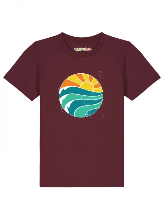 Foto van product watabout.kids Shirt 'Summer Sun' donkergeel / petrol / donkeroranje / bordeaux