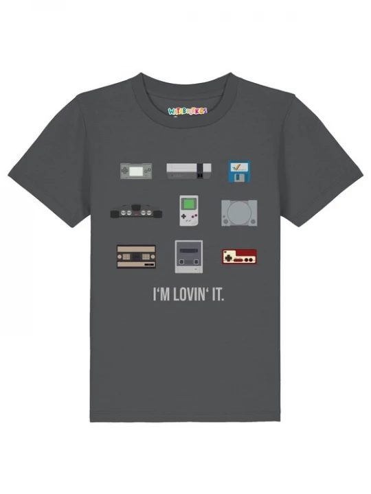 Foto van product watabout.kids Shirt 'Videogames' grijs / antraciet / greige / zwart