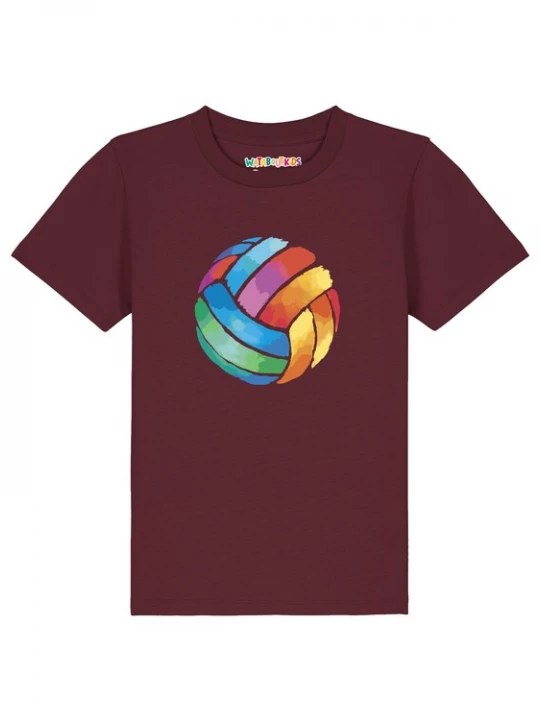 Foto van product watabout.kids Shirt 'Volleyball' blauw / geel / rood / bordeaux