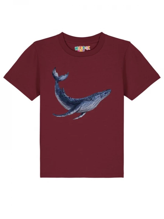 Foto van product watabout.kids Shirt 'Wal' blauw / saffier / duifblauw / bordeaux