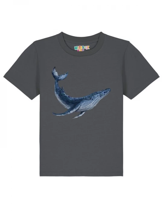 Foto van product watabout.kids Shirt 'Wal' saffier / opaal / duifblauw / antraciet