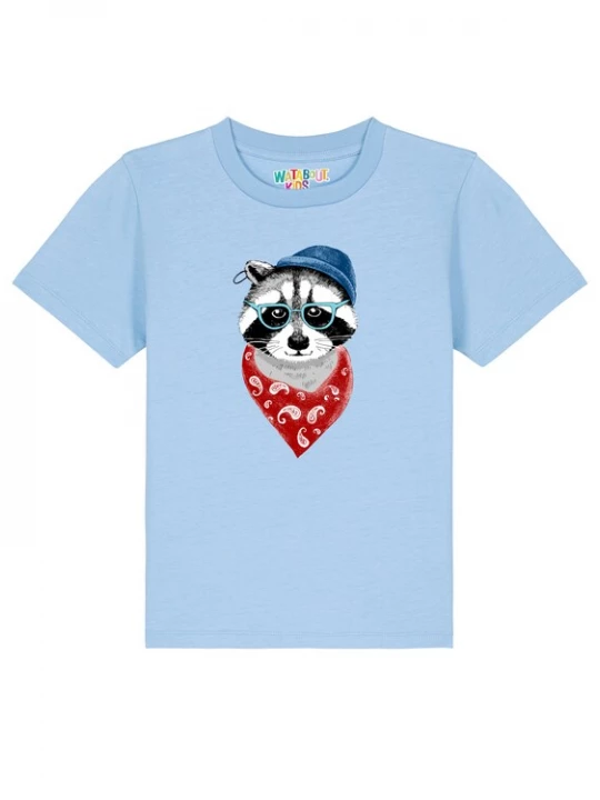 Foto van product watabout.kids Shirt 'Waschbär' lichtblauw