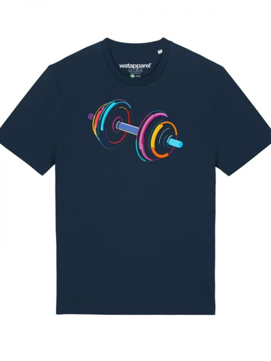 Foto van product Watapparel Shirt '80s Hantel' donkerblauw / gemengde kleuren