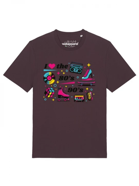 Foto van product Watapparel Shirt '80s Love' bruin