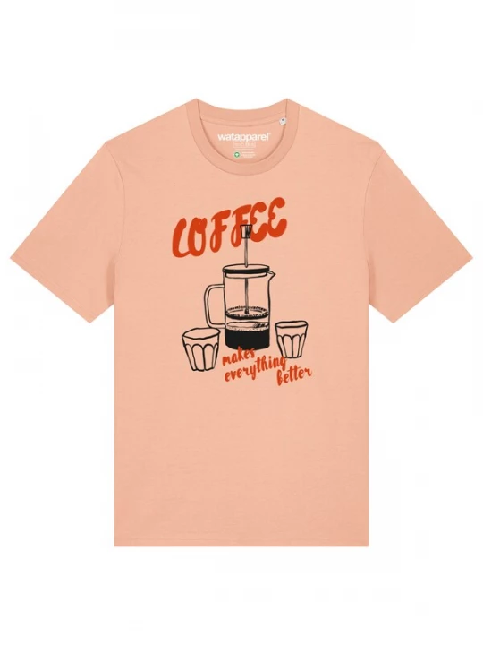 Foto van product Watapparel Shirt abrikoos / rood / zwart