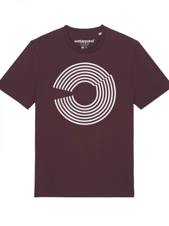 Foto van product Watapparel Shirt 'Abstract 01' aubergine / donkerrood / wit