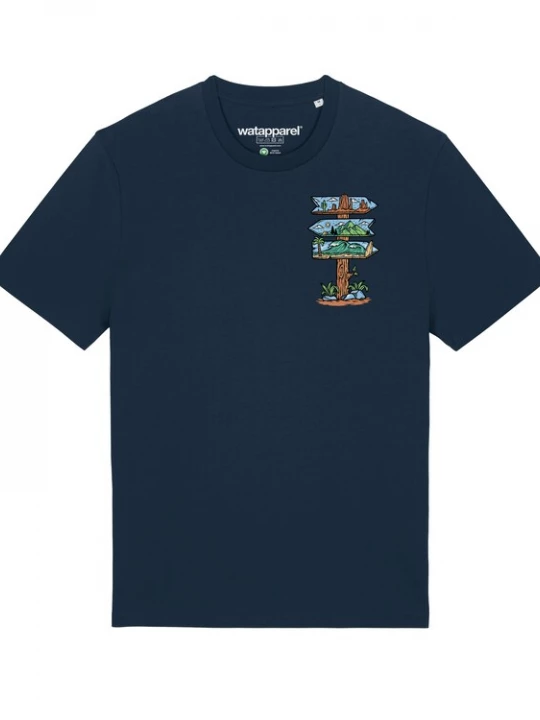 Foto van product Watapparel Shirt ' Adventure is everywhere ' donkerblauw / gemengde kleuren