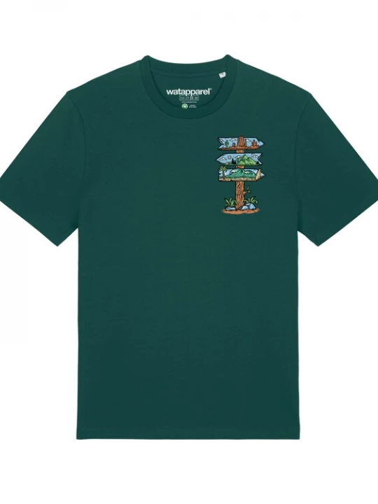 Foto van product Watapparel Shirt 'Adventure is everywhere' donkergroen