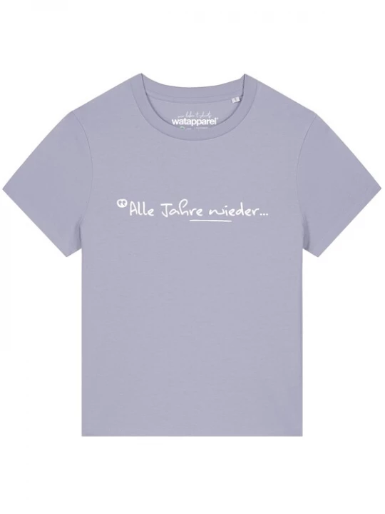 Foto van product Watapparel Shirt 'Alle Jahre Wieder' pastellila / wit